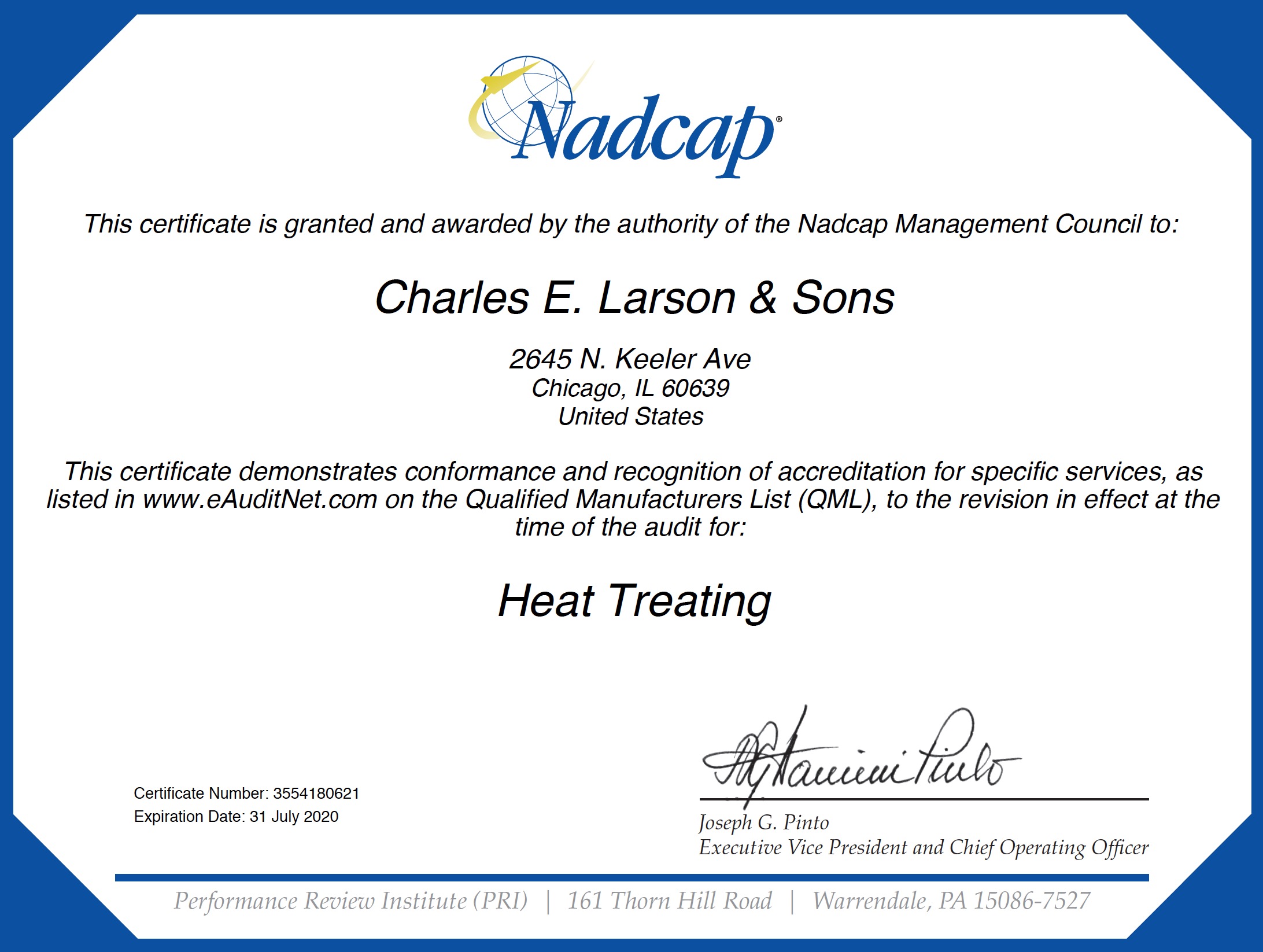 CERTIFICATIONS Larson